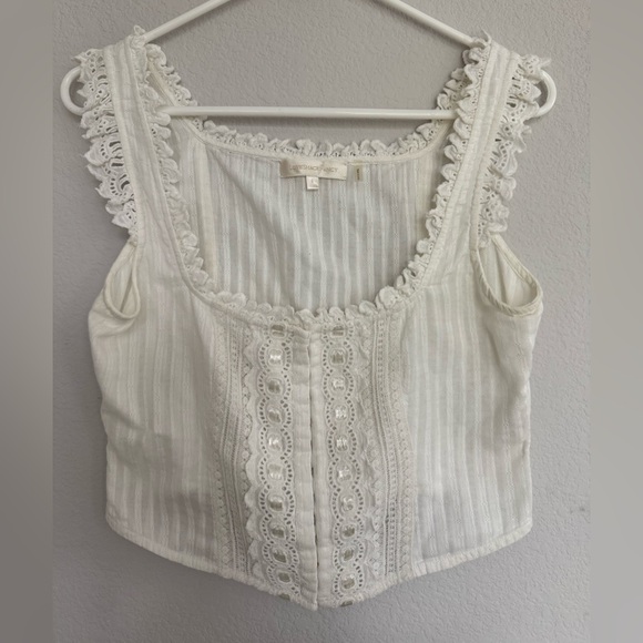 LoveShackFancy Georgie bustier romantic voile top 6 - Picture 7 of 11